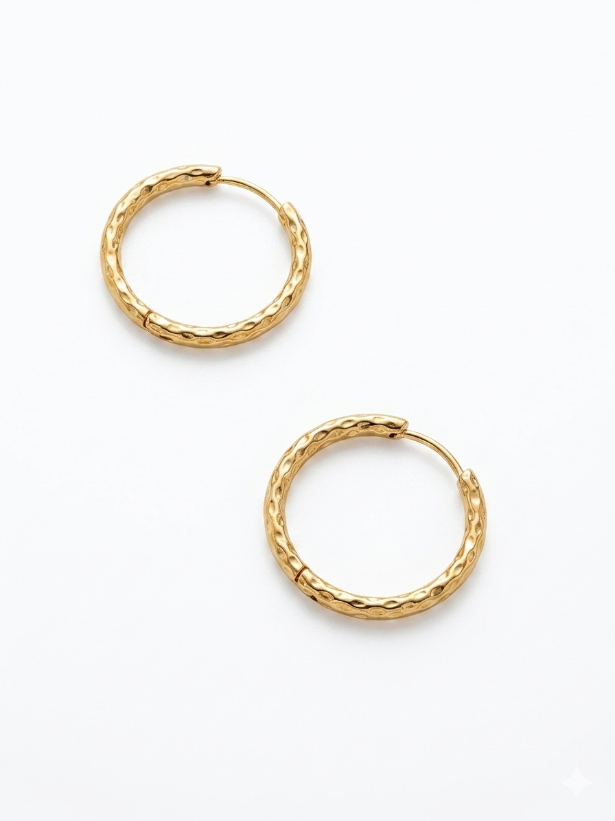 Pendientes aros relieve