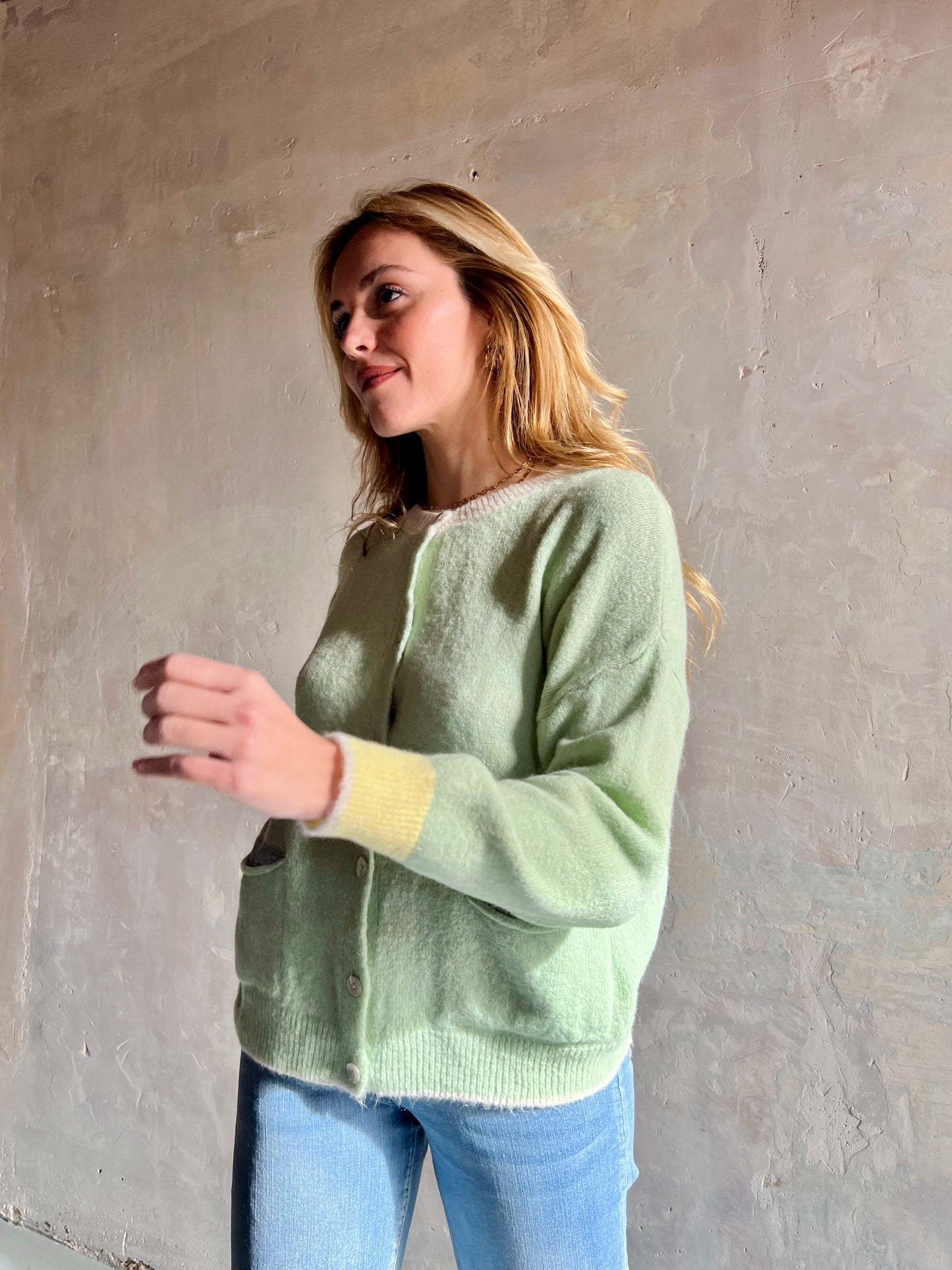 Chaqueta punto botones