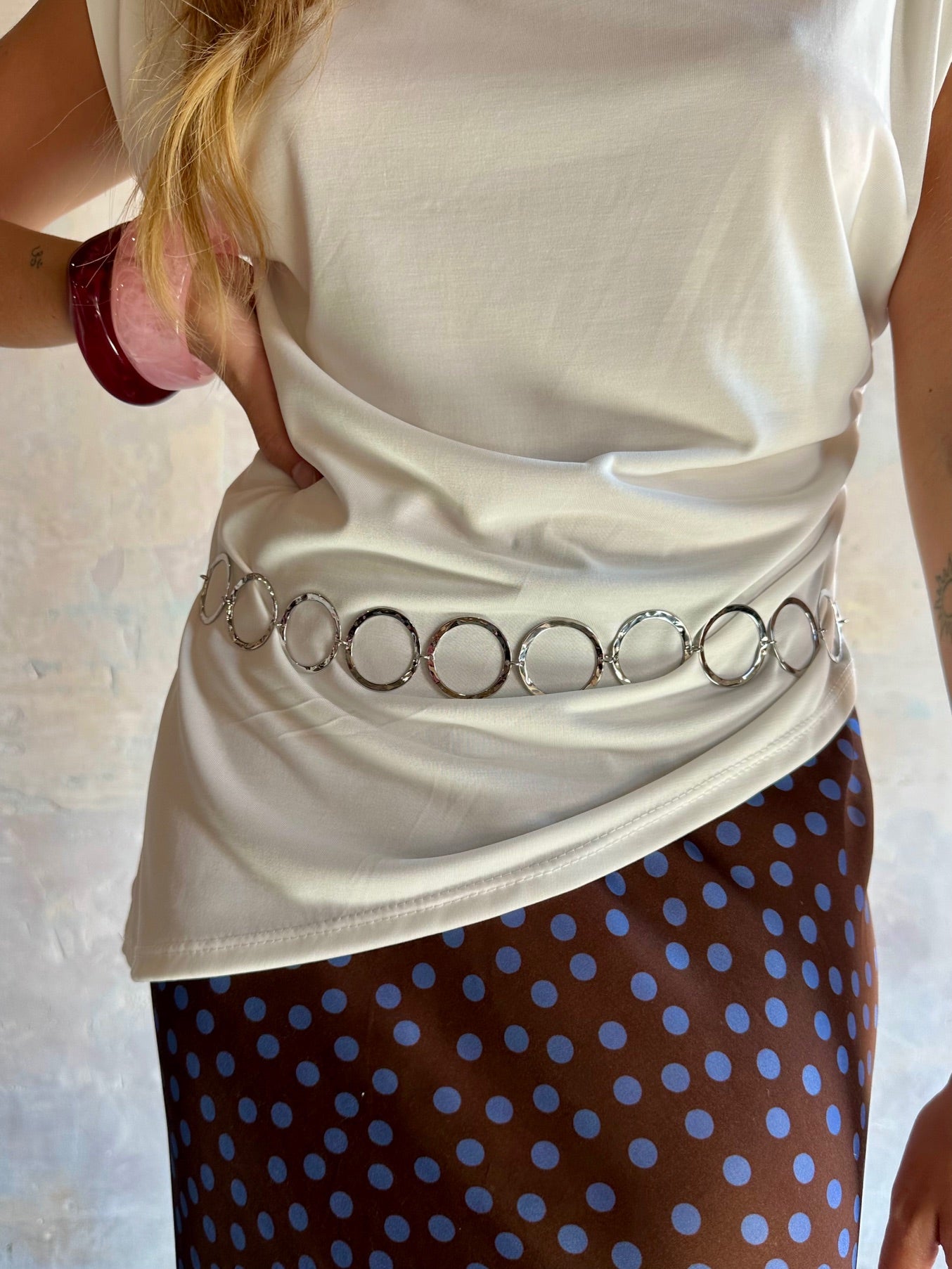 Collar cinturón círculos