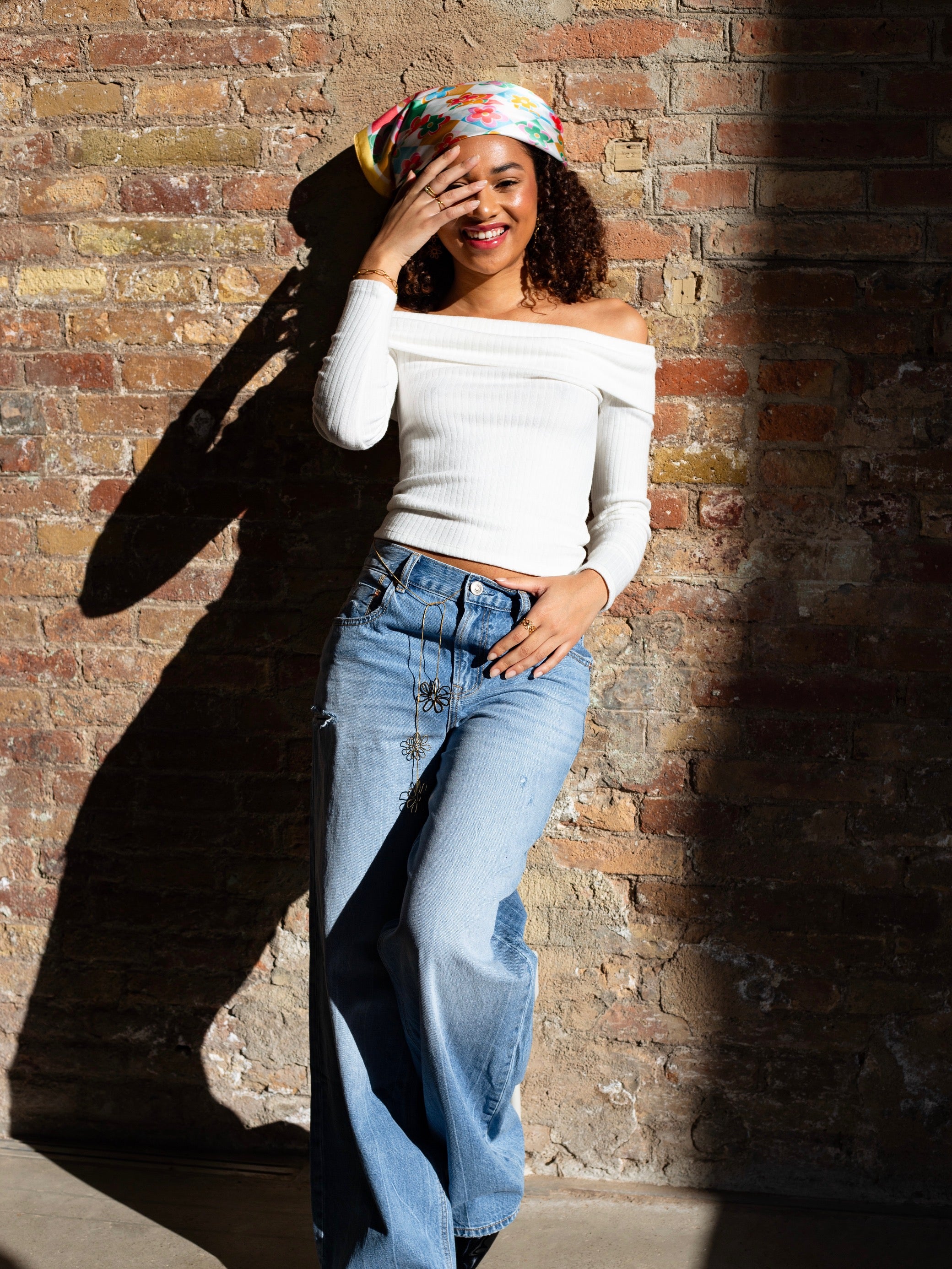 Collar cinturón margaritas