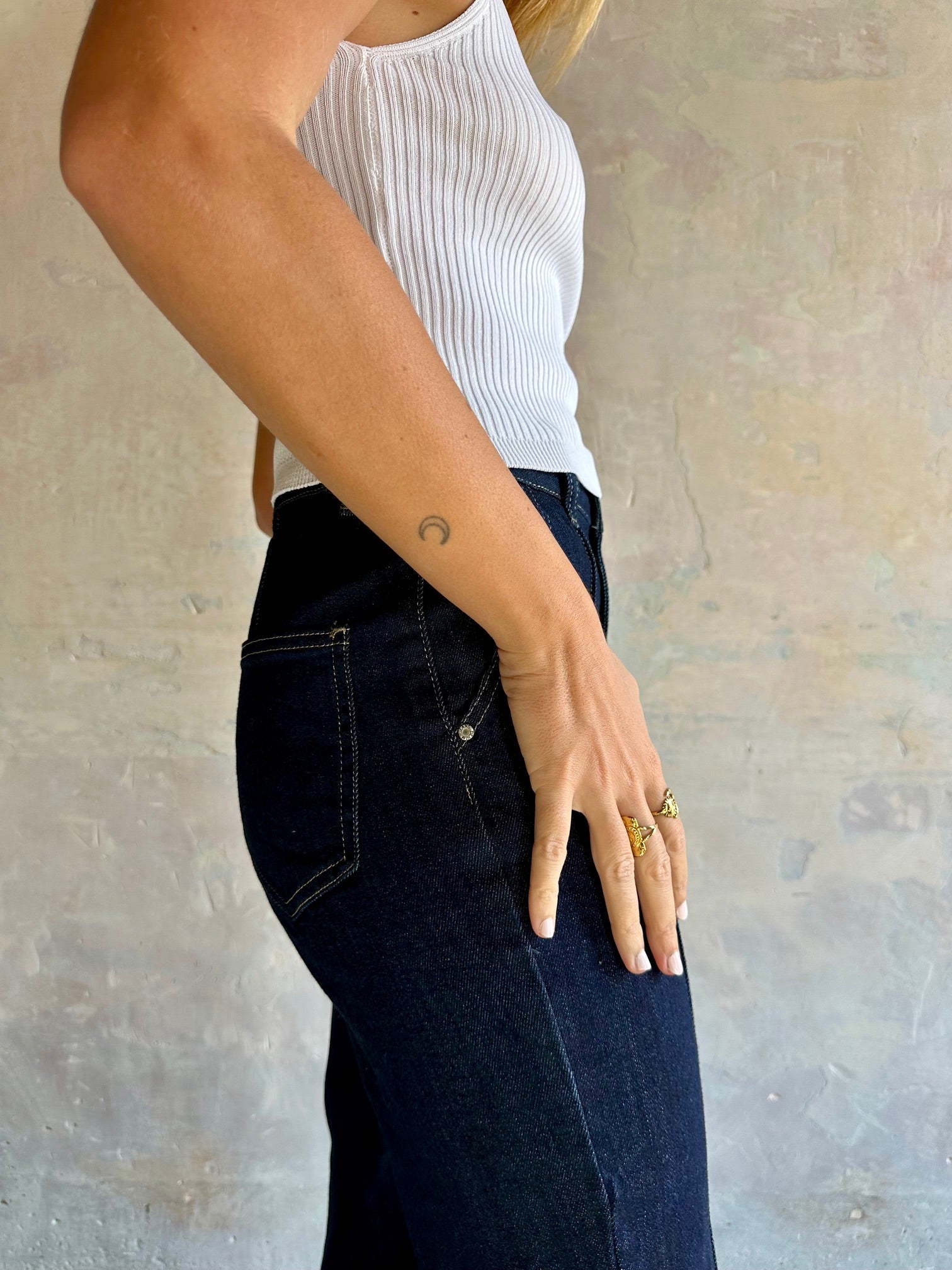 Jeans rectos tiro alto