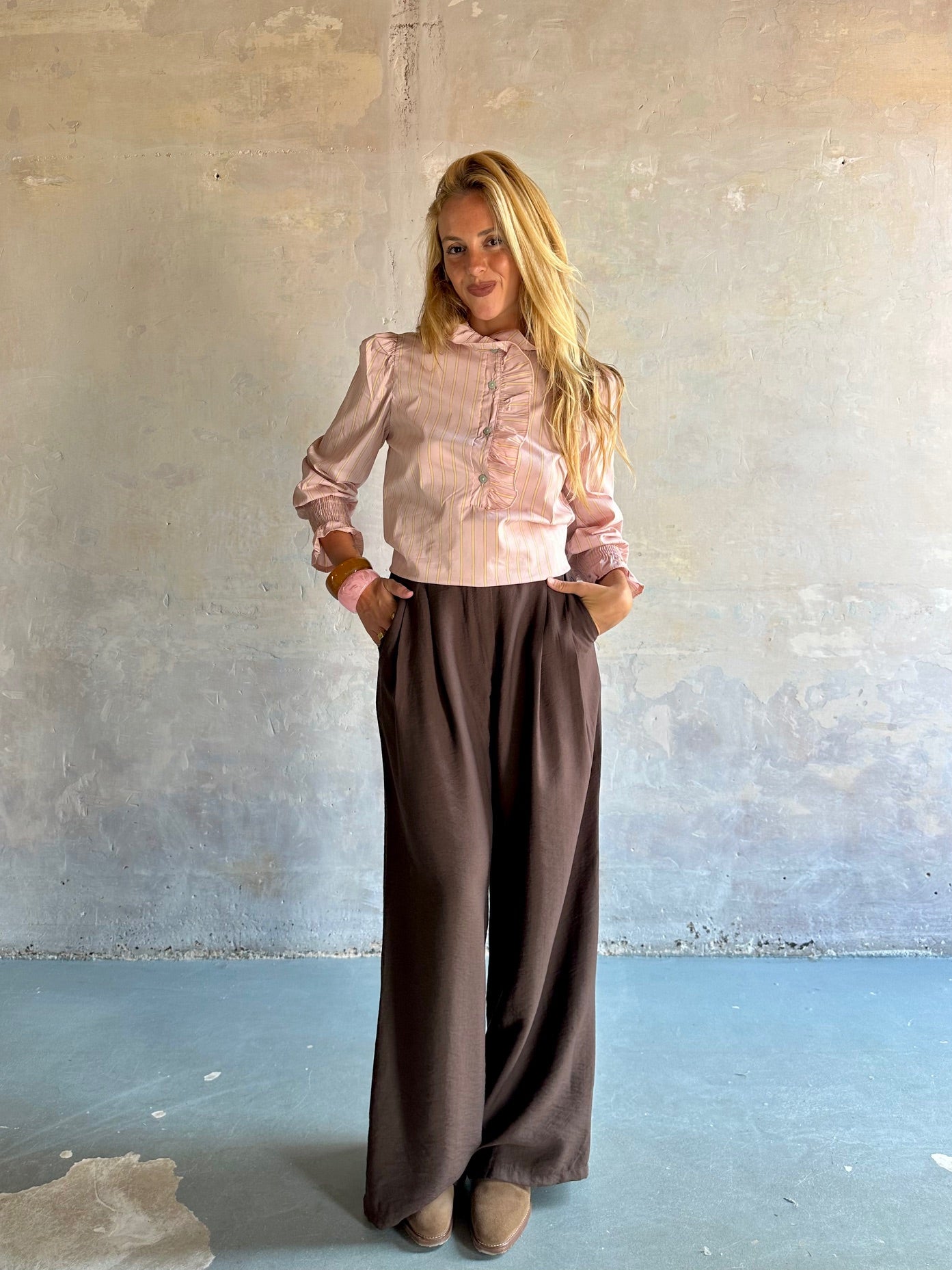 Pantalón ancho fluido