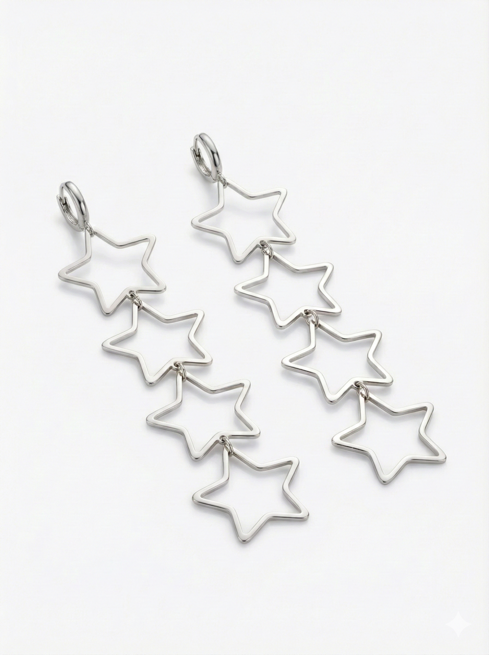 Pendientes largos estrellas