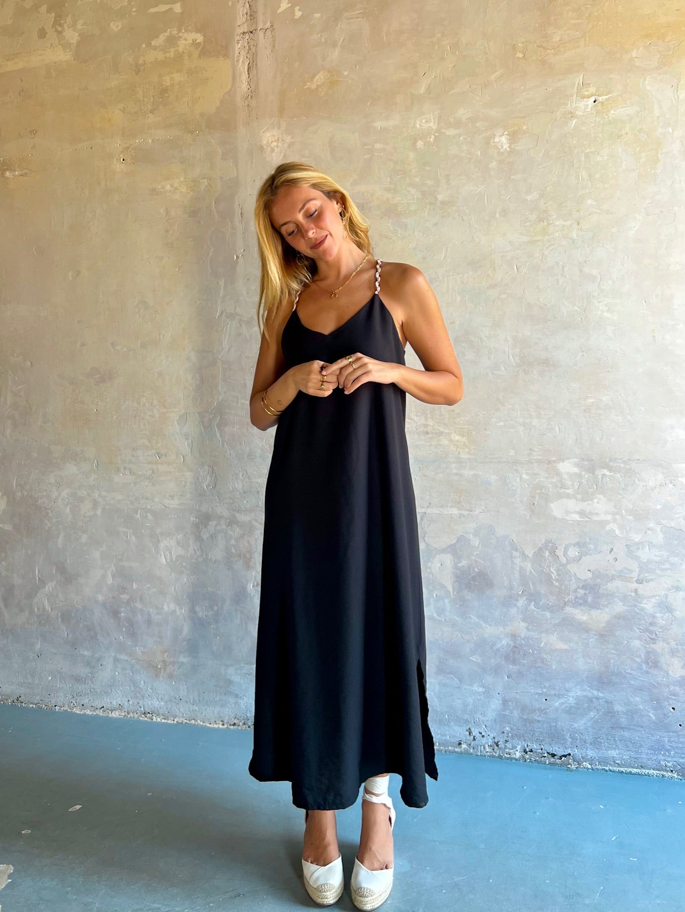 Vestido tirante trenzado