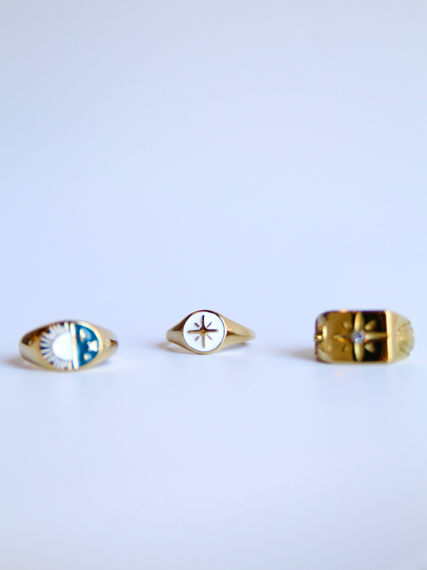 Anillo estrella blanca