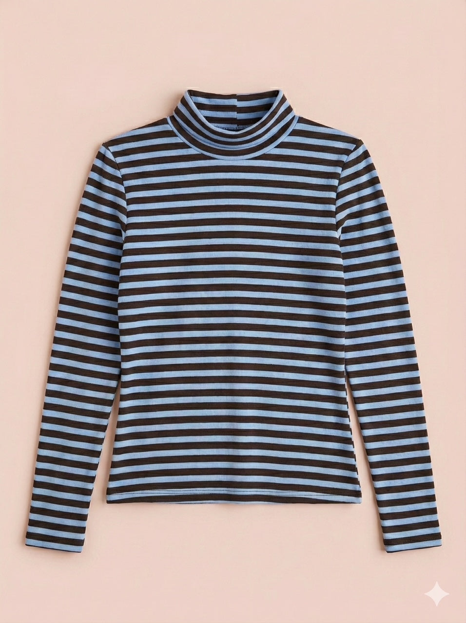 Camiseta rayas cuello alto