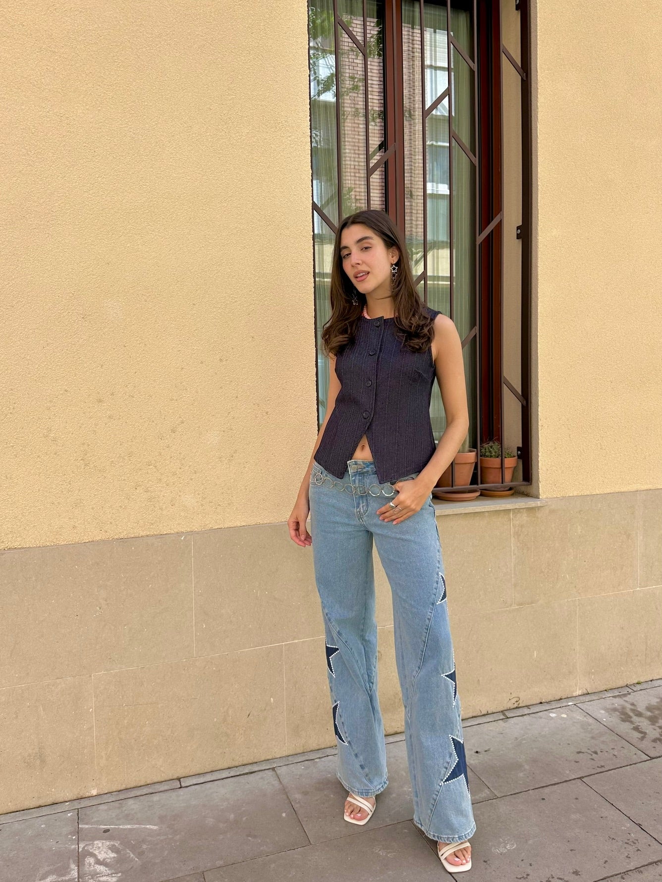 Jeans Wide Leg Stellar Blue