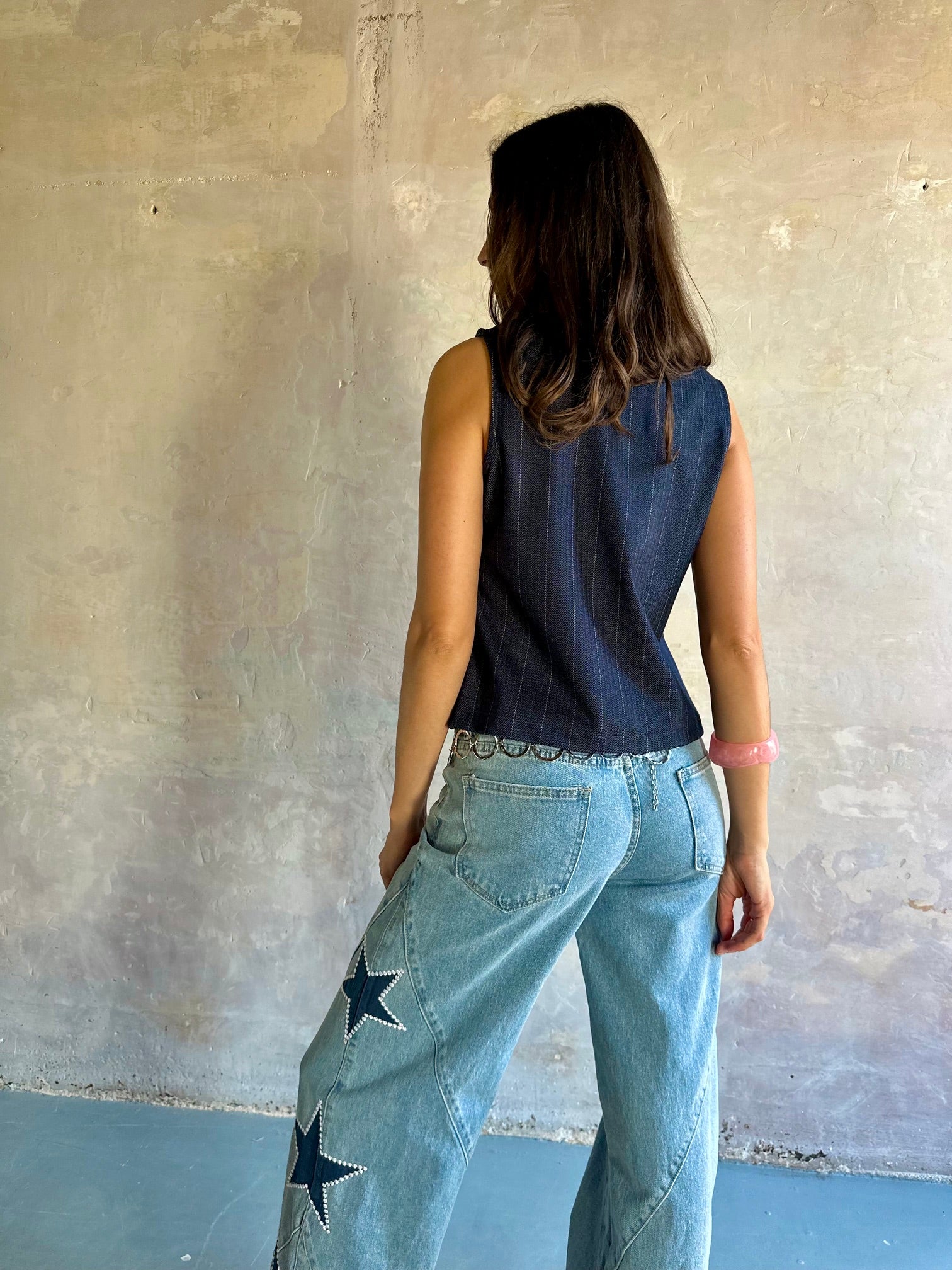 Jeans Wide Leg Stellar Blue