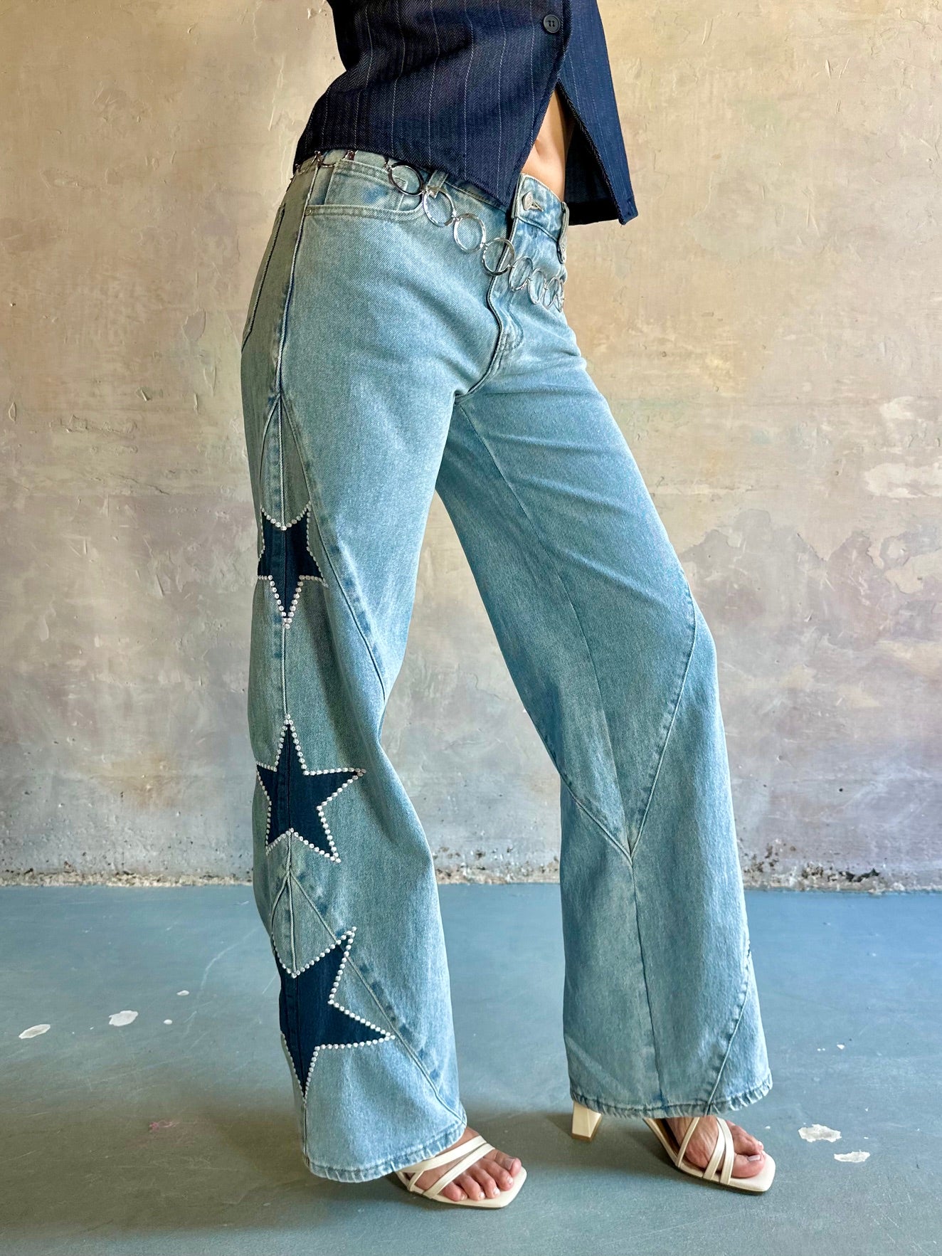 Jeans Wide Leg Stellar Blue