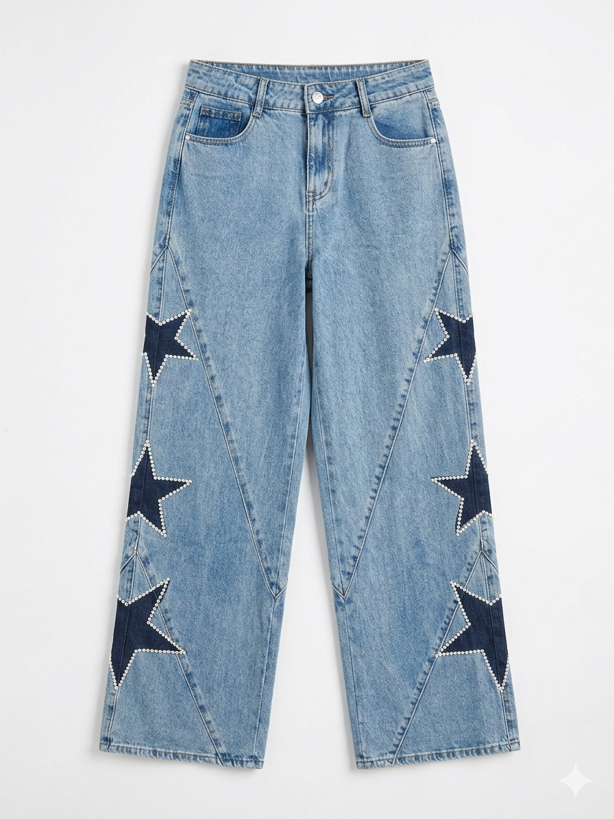 Jeans Wide Leg Stellar Blue