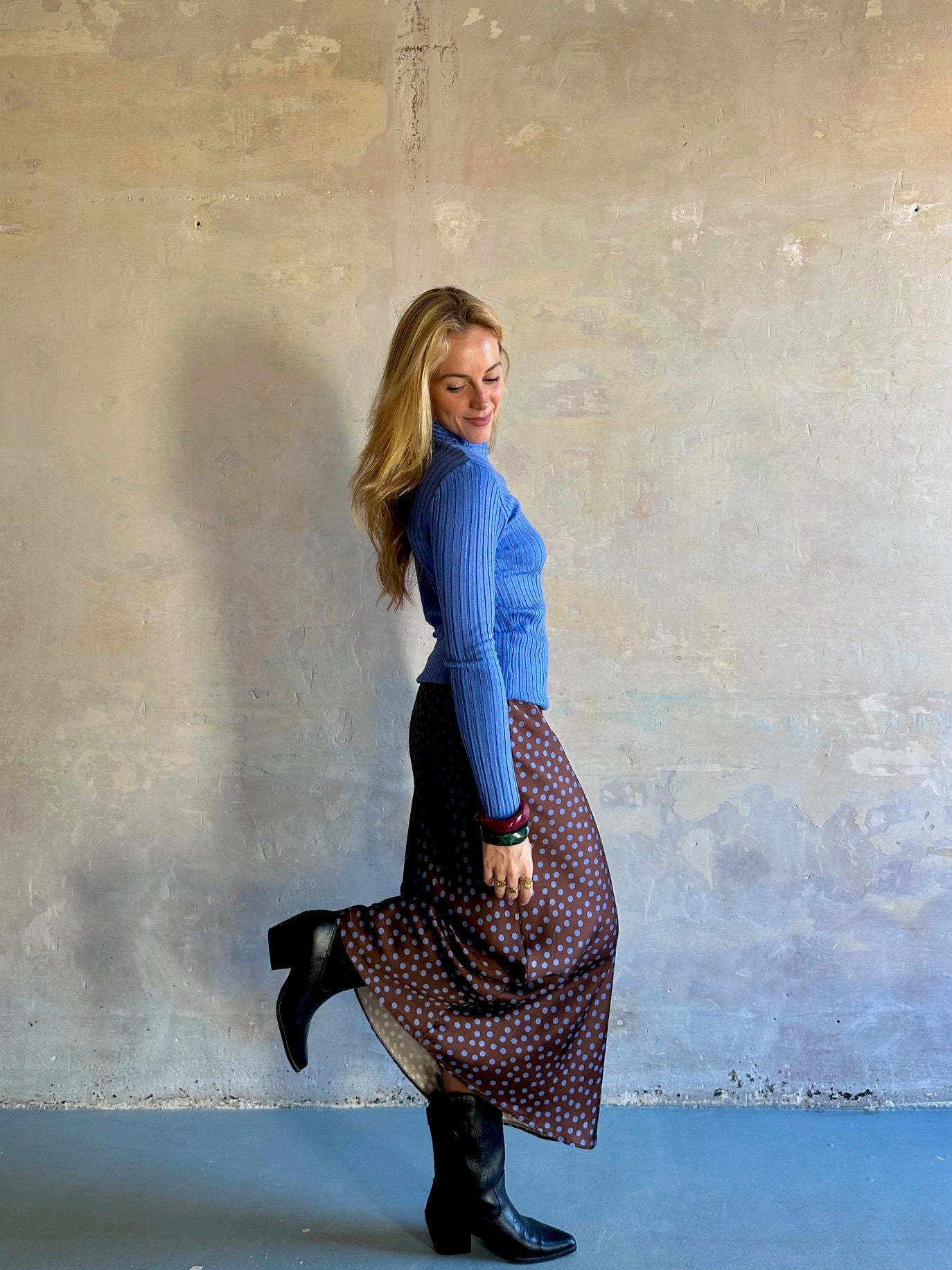 Jersey canalé cuello alto