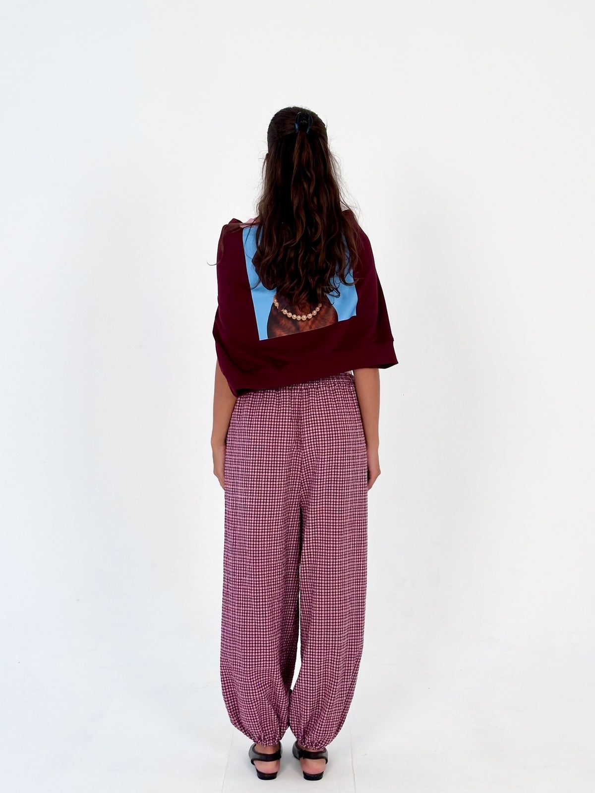 Pantalón bombacho vichy