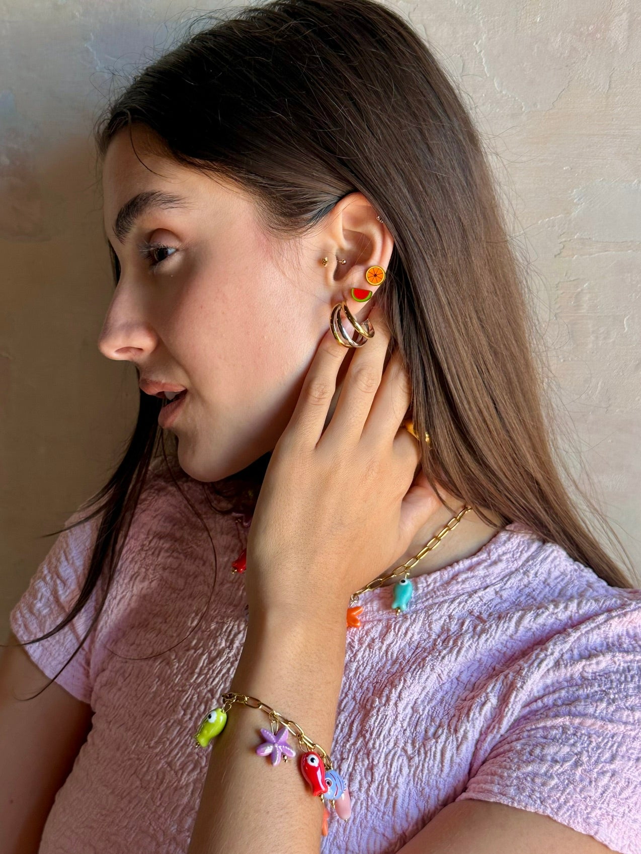 Pendientes triple aro