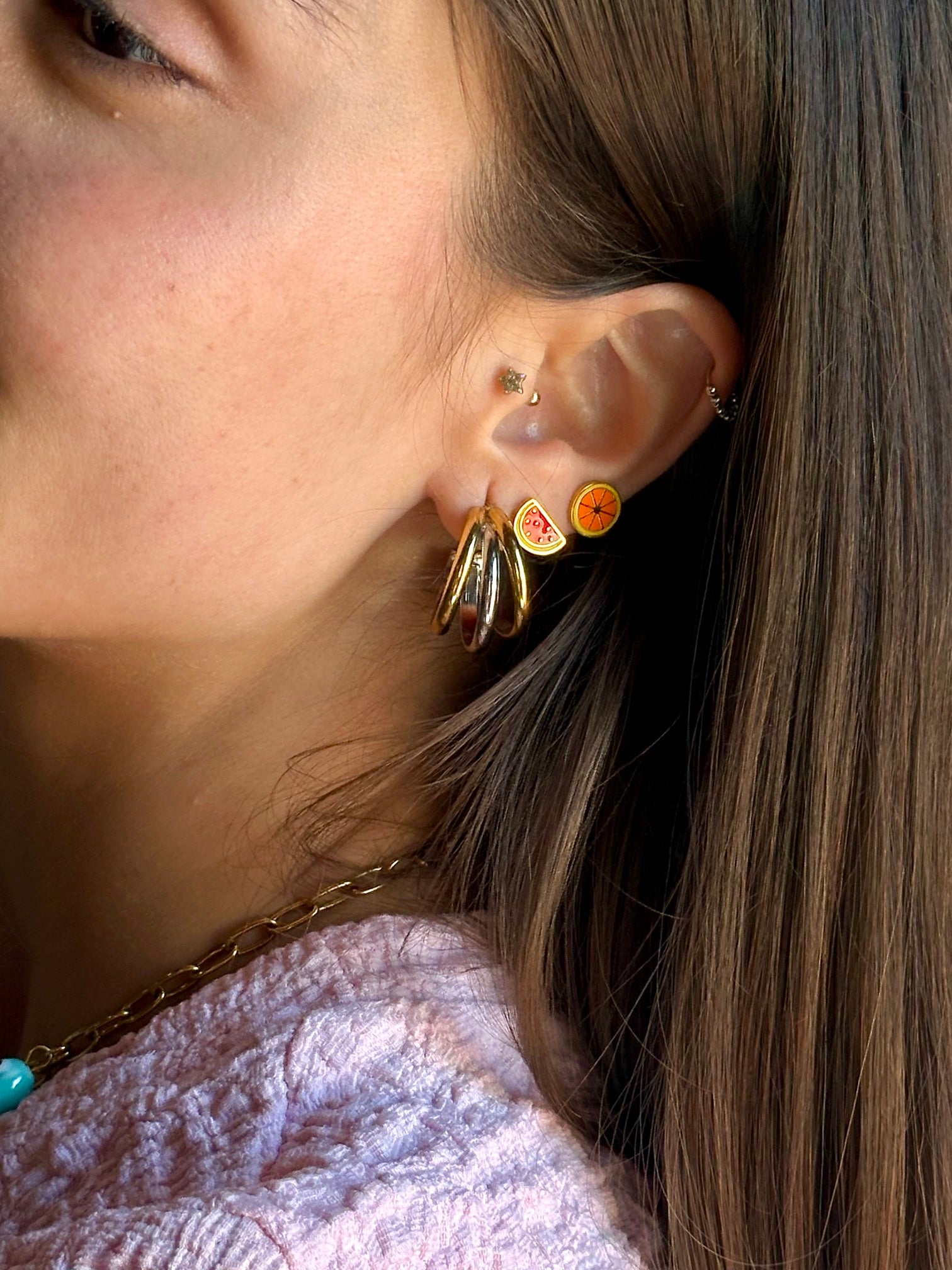 Pendientes triple aro