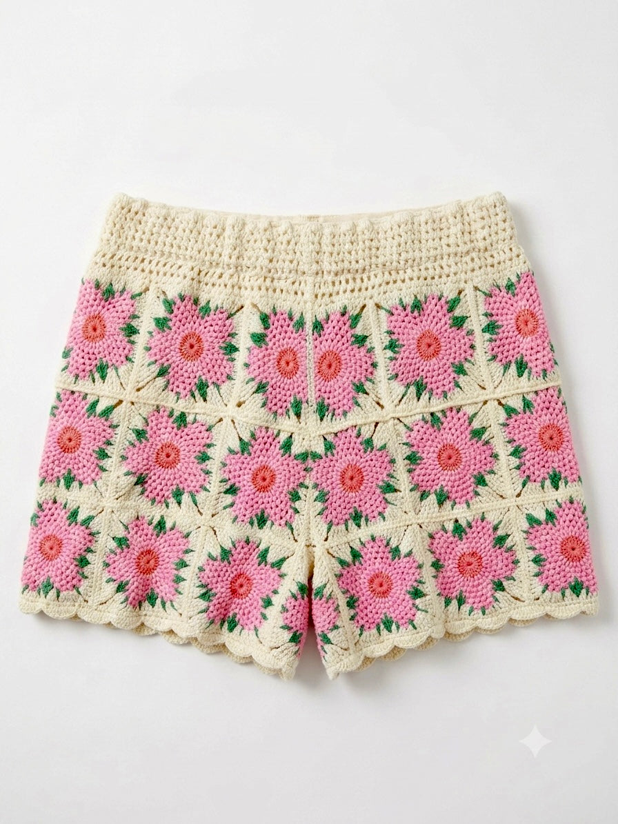 Short crochet flores