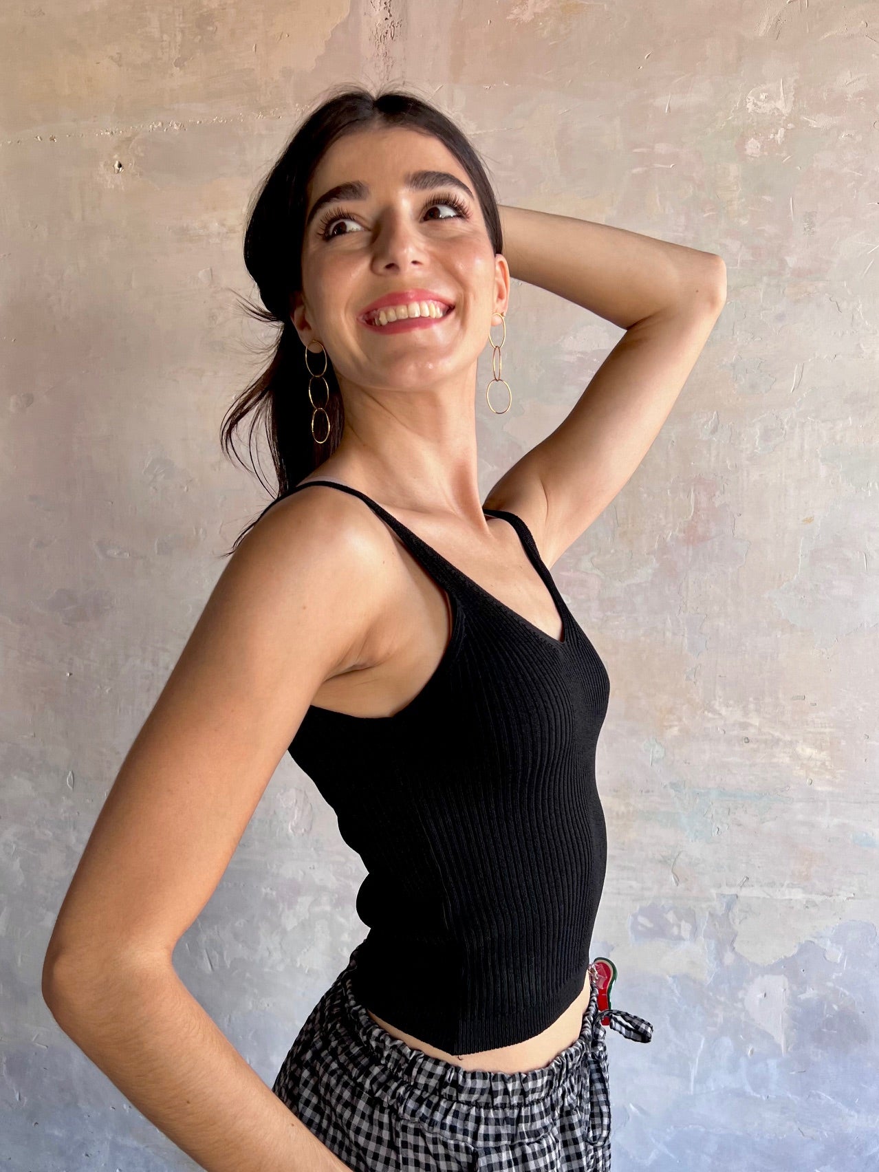 Top tirantes canalé