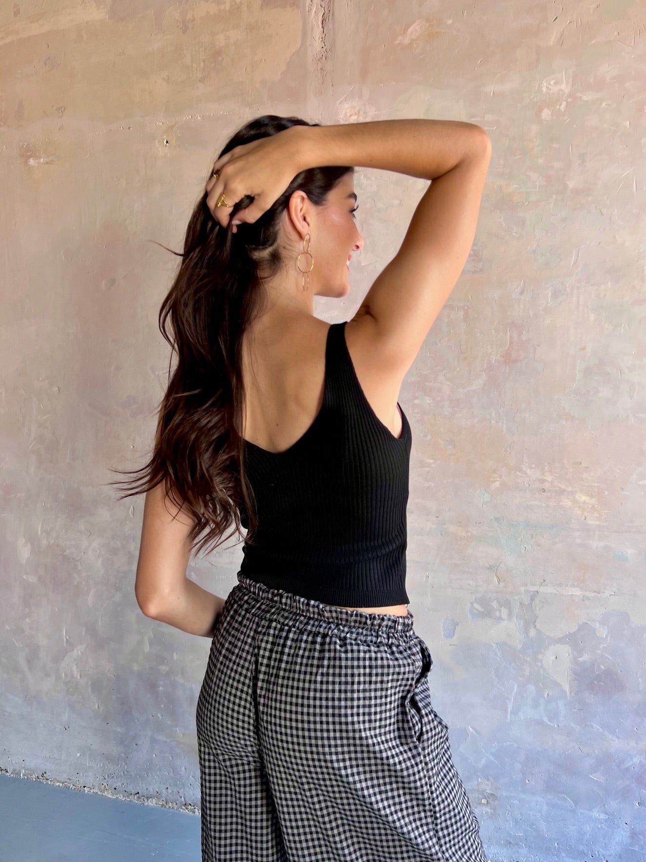 Top tirantes canalé