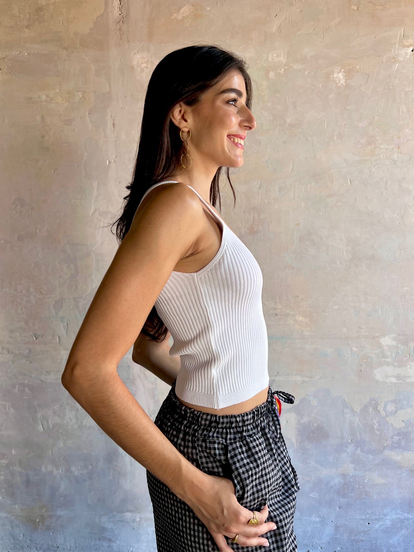 Top tirantes canalé