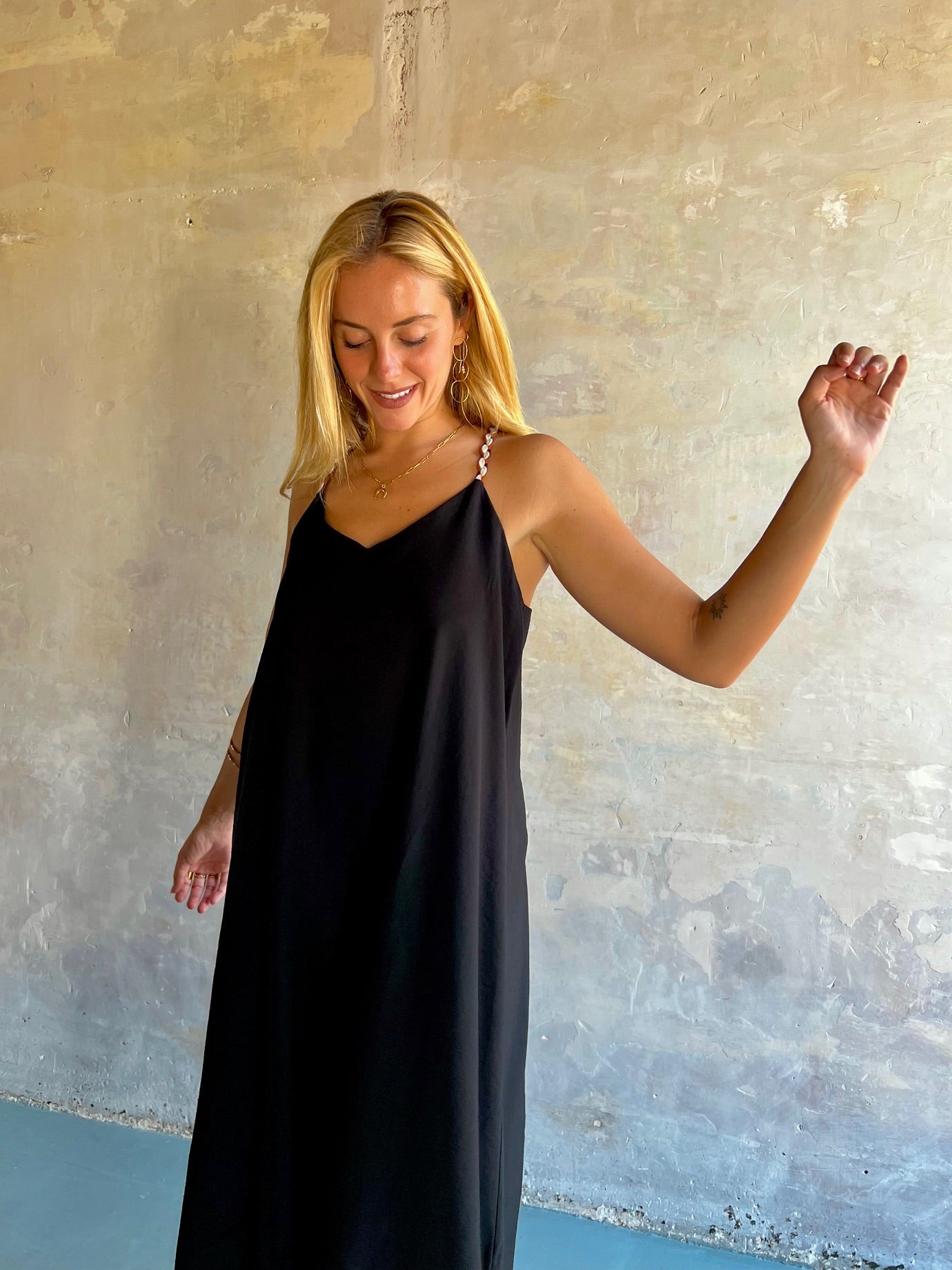 Vestido tirante trenzado